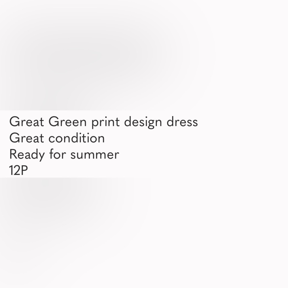 Sandra Darren Green/Black/White Printed Dress. Great condition. Size 12P - Picture 6 of 6